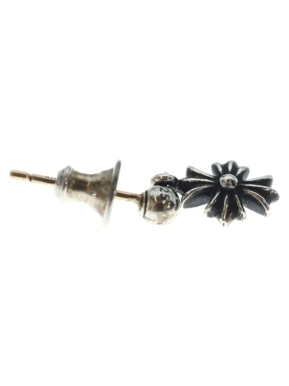Chrome Hearts Tny CH Pls Tiny CH Plus Drop Earrings Silver
